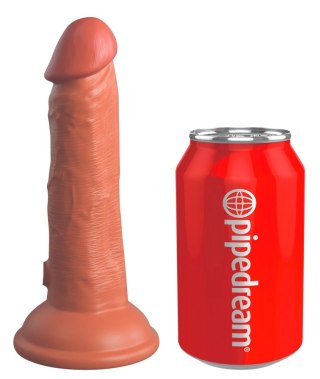 King Cock Elite - Realistyczne Silikonowe Dildo Z Przyssawką 15 CM Ciemny Kolor Skóry