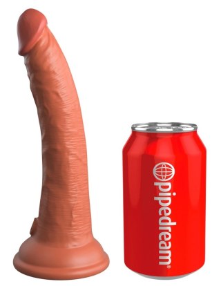 King Cock Elite - Realistyczne Silikonowe Dildo Z Przyssawką 18 CM Ciemny Kolor Skóry