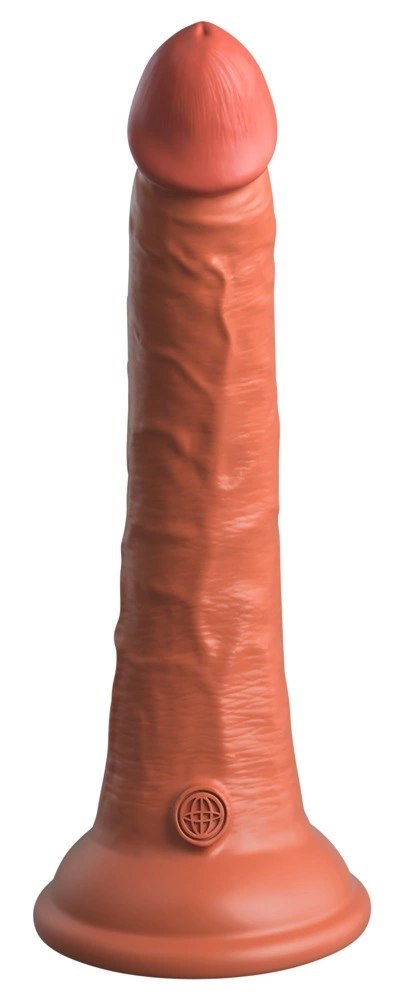 King Cock Elite - Realistyczne Silikonowe Dildo Z Przyssawką 18 CM Ciemny Kolor Skóry