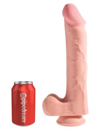 King Cock Plus - Realistyczne Dildo Z Jądrami I Przyssawką 30 CM Jasny Kolor Skóry