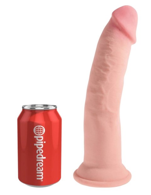 King Cock Plus - Realistyczne Naturalne Dildo Z Przyssawką 23 CM Jasny Kolor Skóry