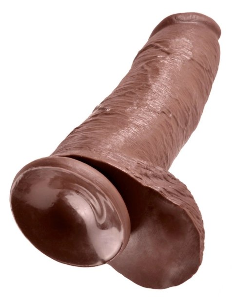 King Cock - Realistyczne Dildo Z Jądrami Brązowe 30 CM