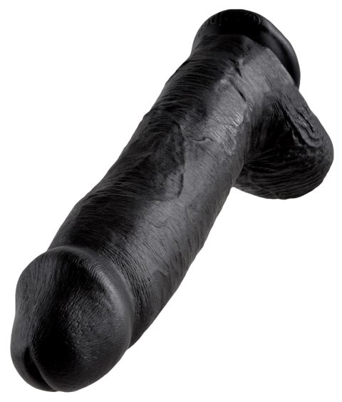 King Cock - Realistyczne Dildo Z Jądrami Czarne 30 CM