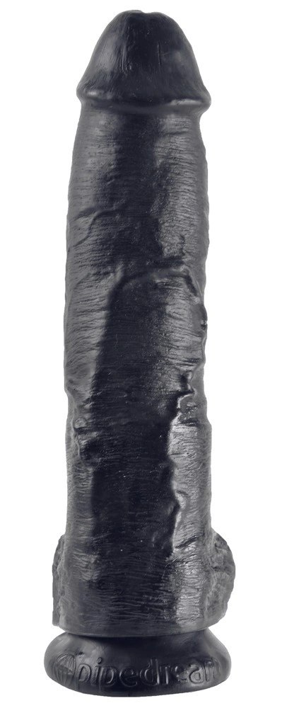 King Cock - Realistyczne Dildo Z Żołędziem Jądrami I Żyłkami 25 CM Czarny