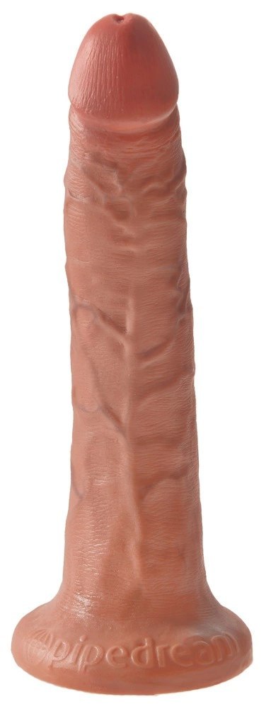 King Cock - Realistyczne Dildo Z Żyłkami I Przyssawką 18 CM Jasny Kolor Skóry