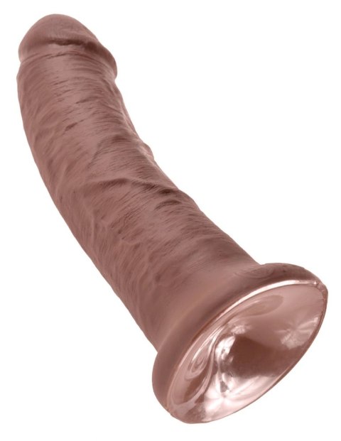 King Cock - Realistyczne Dildo Z Żyłkami I Przyssawką 20 CM Ciemny Kolor Skóry