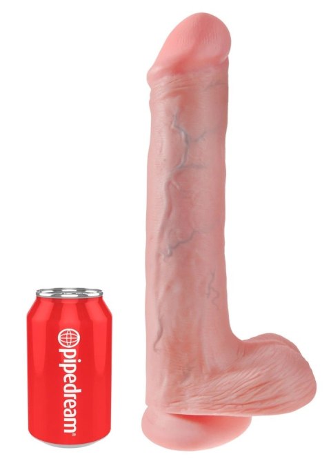 King Cock - Realistyczne Duże Dildo Z Przyssawką 33 CM Jasny Kolor Skóry