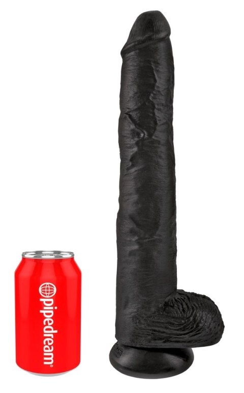 King Cock - Realistyczne Duże Dildo Z Przyssawką 36 CM Czarny