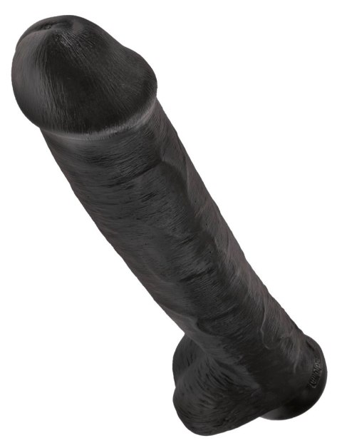 King Cock - Realistyczne Duże Dildo Z Przyssawką 38 CM Czarny