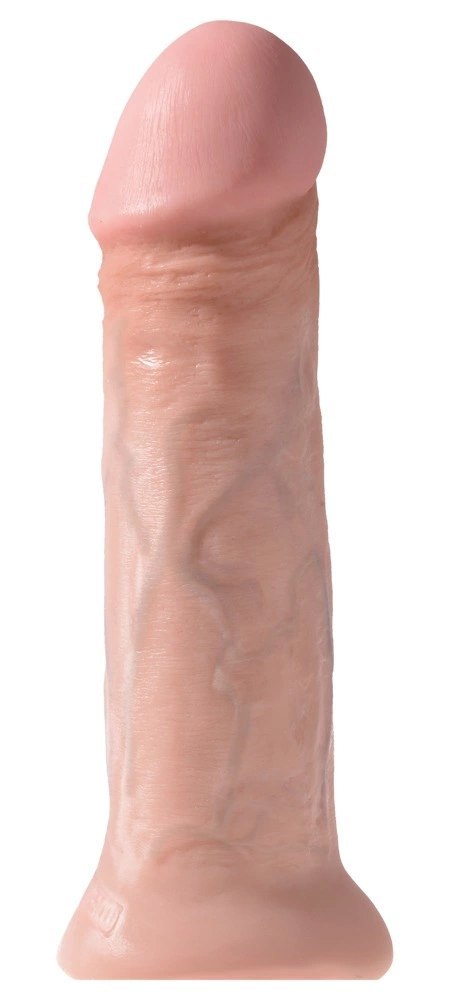 King Cock - Realistyczne Naturalne Dildo Z Żyłkami I Żołędziem 28 CM Jasny Kolor Skóry