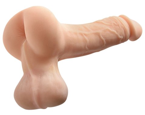 PET - Realistyczny Penis Z Jądrami I Otworem Cielisty XL 26 CM