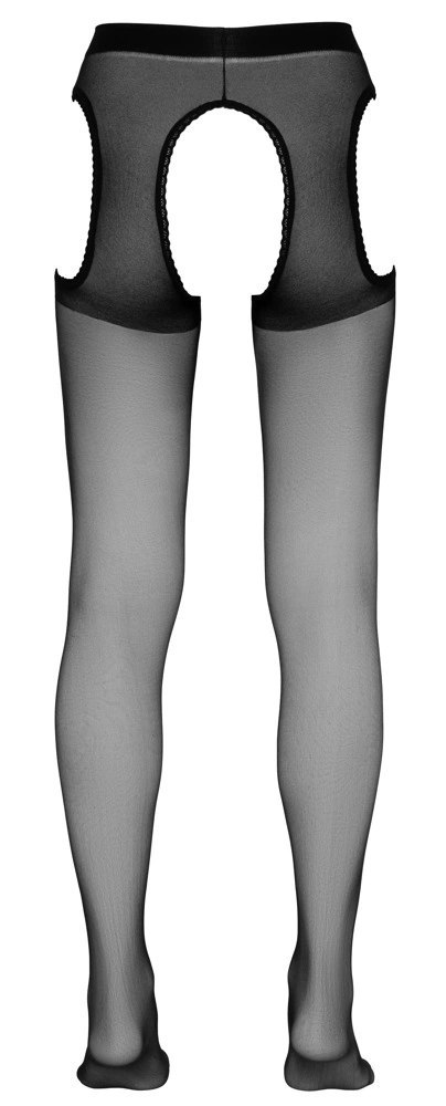 Cottelli LEGWEAR - Czarne Rajstopy Z Pasem Do Pończoch L/XL