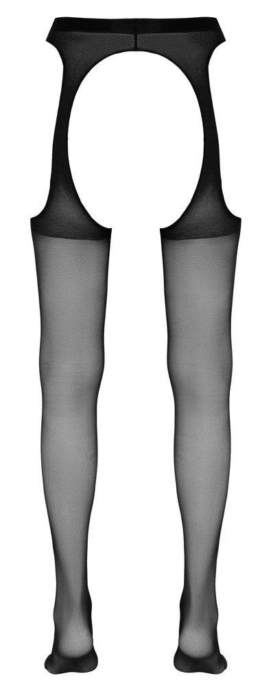 Cottelli LEGWEAR - Rajstopy Z Wyglądem Pasa Do Pończoch Czarne L/XL