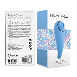 FeelzToys - FemmeGasm Tapping & Tickling Vibrator Turkusowy