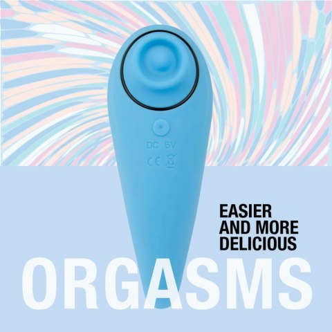 FeelzToys - FemmeGasm Tapping & Tickling Vibrator Turkusowy