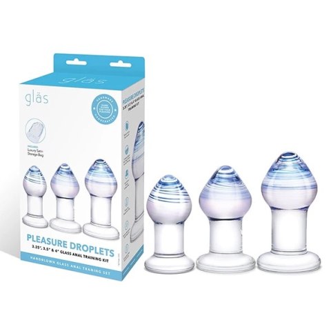 Glas - Zestaw Do Treningu Analnego Pleasure Droplets 3 szt