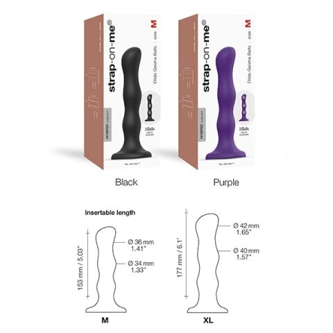 Dildo - Strap-On-Me Dildo Geisha Ball Purple XL