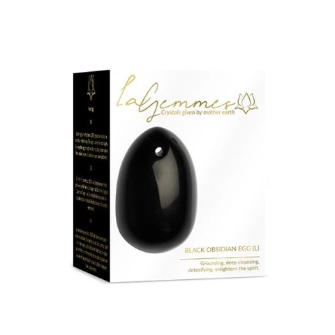 Kulka gejszy - La Gemmes Yoni Egg Black Obsidian L