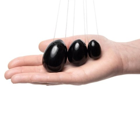 Kulki gejszy - La Gemmes Yoni Egg Set Black Obsidian