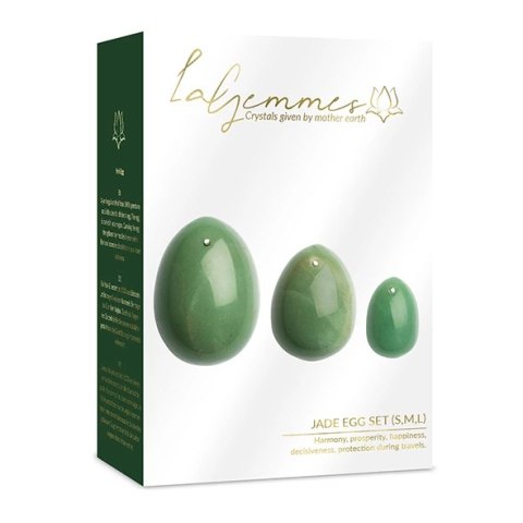 Kulki gejszy - La Gemmes Yoni Egg Set Jade