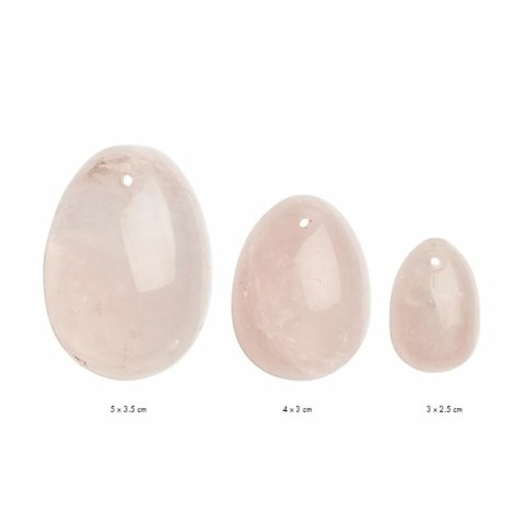 Kulki gejszy - La Gemmes Yoni Egg Set Rose Quartz