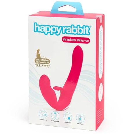 Wibrator strap-on - Happy Rabbit Strapless Strap-On Pink