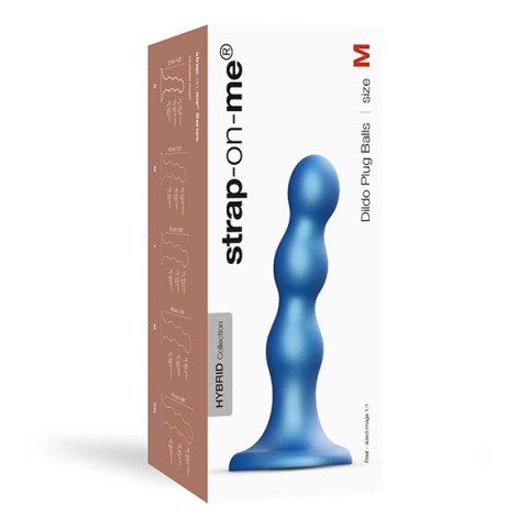 Dildo - Strap-On-Me Dildo Plug Balls Metallic Blue M