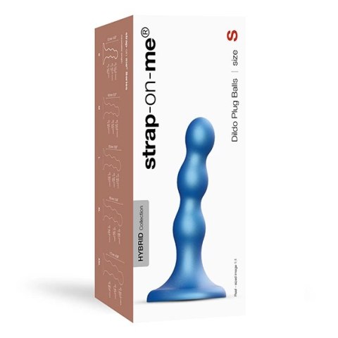 Dildo - Strap-On-Me Dildo Plug Balls Metallic Blue S