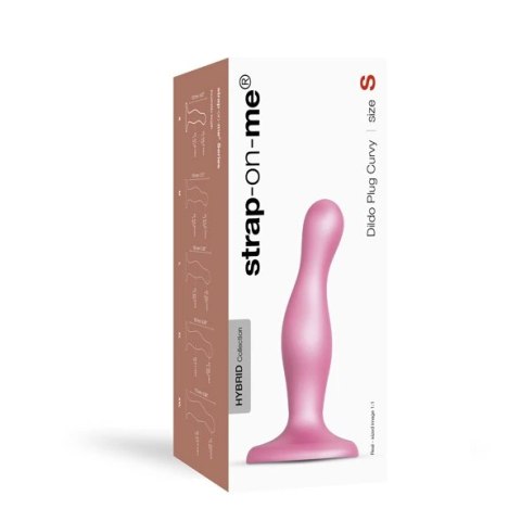 Dildo - Strap-On-Me Dildo Plug Curvy Metallic Sugar Pink S