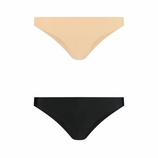 Niewidzialne stringi - Bye Bra Invisible Brazilian Nude + Black M