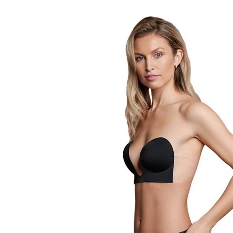 Biustonosz ze skrzydełkami - Bye Bra Seamless U-Style Bra Miseczka A Black