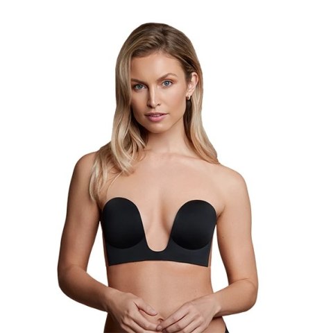 Biustonosz ze skrzydełkami - Bye Bra Seamless U-Style Bra Miseczka A Black