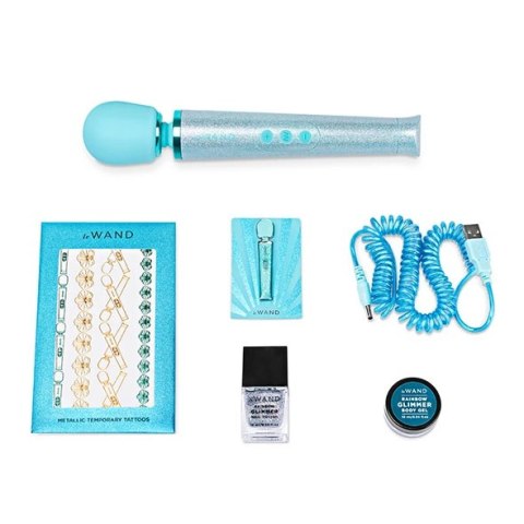 Masażer - Le Wand Petite All That Glimmers Massager Blue