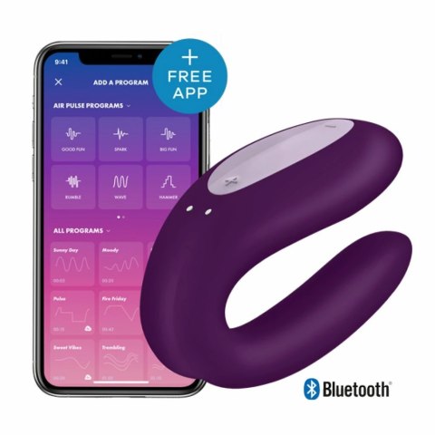 Wibrator dla par - Satisfyer Double Joy Violet