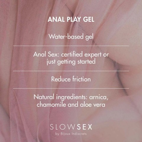 Wodny lubrykant analny - Bijoux Indiscrets Slow Sex Anal Play Gel 30 ml