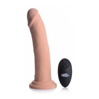 Nadmuchiwane i wibrujące silikonowe dildo - 7 / 18 cm