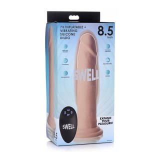 Nadmuchiwane i wibrujące silikonowe dildo - 7 / 18 cm