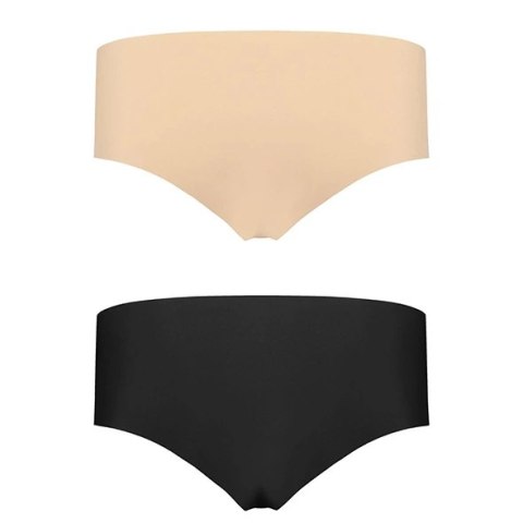 Niewidzialne majtki - Bye Bra Invisible Hipster (Nude & Black 2-Pack) XL