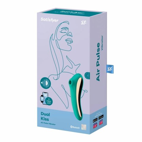 Wibrator z masażerem powietrznym - Satisfyer Dual Kiss Green