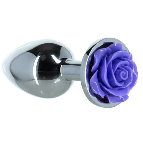 Plug analny - Lux Active Metal Butt Plug Purple Rose