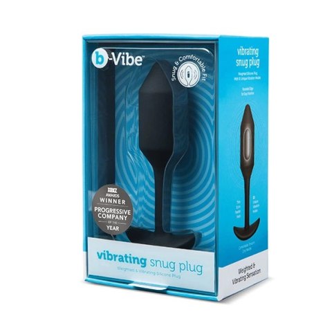 Plug analny wibrujący - B-Vibe Vibrating Snug Plug 2 Black