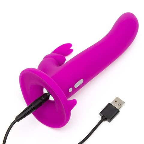 Strap-on z penisem - Happy Rabbit Vibrating Strap-On Harness Set Purple