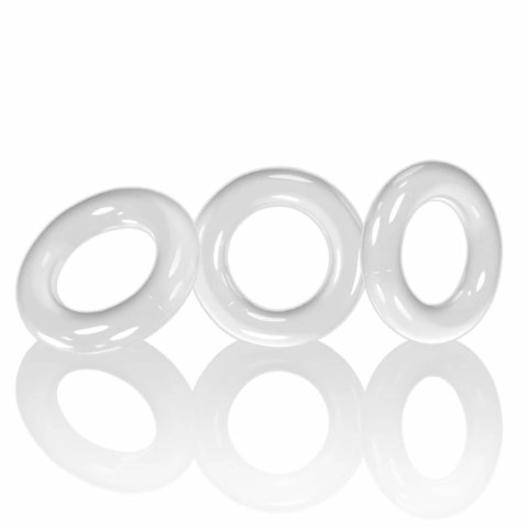 Trzypak pierścieni - Oxballs Willy Rings 3-pack Cockrings White