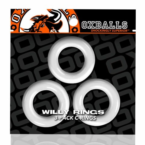 Trzypak pierścieni - Oxballs Willy Rings 3-pack Cockrings White