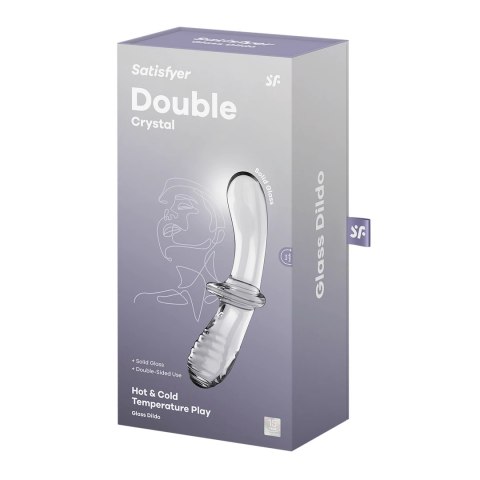 Szklane dildo Double Satisfyer