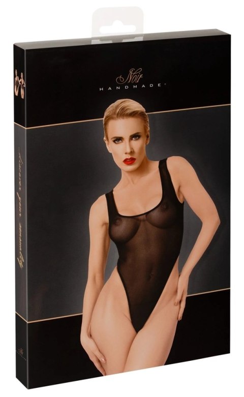 Noir - Seksowne Półprzezroczyste Body Czarne XL