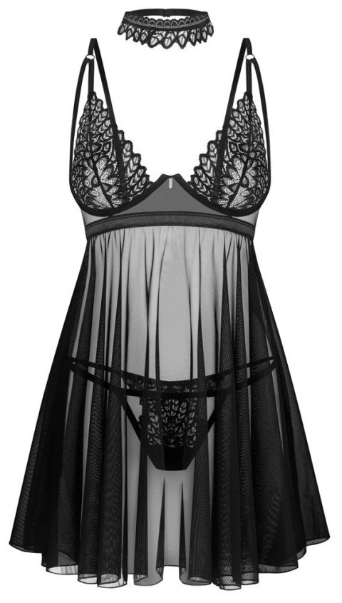 Obsessive - Seksowna Babydoll Ze Stringami I Chokerem Donarella XL/2XL