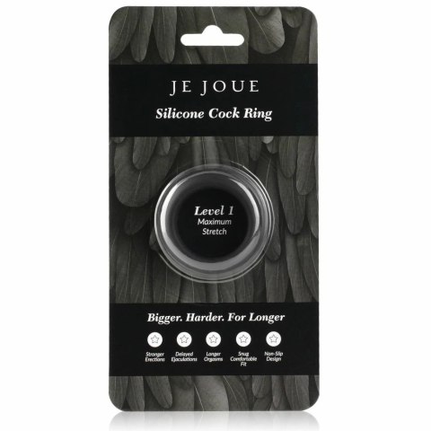 Pierścień erekcyjny - Je Joue Silicone C-Ring Maximum Stretch Black