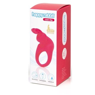 Pierścień wibrujący - Happy Rabbit Rechargeable Vibrating Rabbit Cock Ring Pink