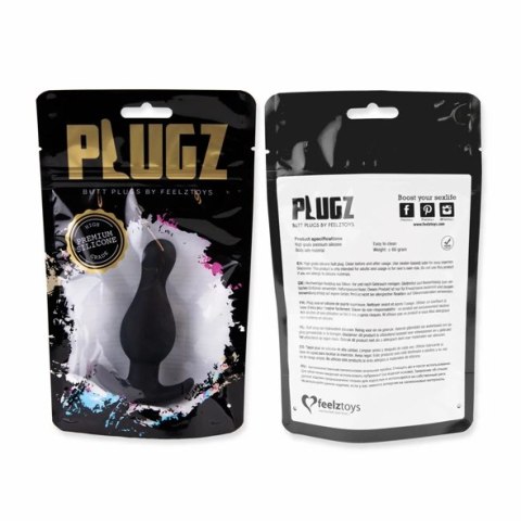 Plug analny - FeelzToys Plugz Butt Plug Black Nr. 2